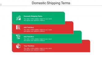 Domestic Shipping Terms Ppt Powerpoint Presentation Diagram Ppt Cpb