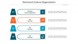 Dominant Culture Organization Ppt Powerpoint Presentation Outline Graphics Cpb