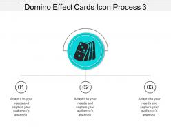 Domino effect cards icon process 3
