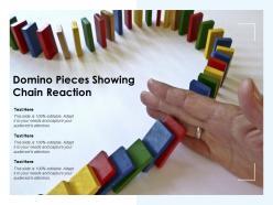 Domino pieces showing chain reaction