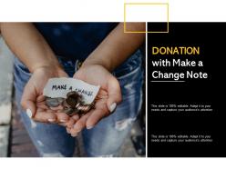 Donation with make a change note