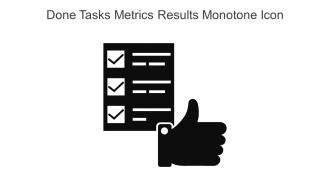 Done Tasks Metrics Results Monotone Icon In Powerpoint Pptx Png And Editable Eps Format