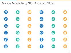 Donors fundraising pitch for icons slide ppt structure