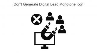 Dont Generate Digital Lead Monotone Icon In Powerpoint Pptx Png And Editable Eps Format