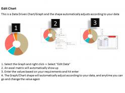 Donut chart with icons for data driven statistics powerpoint slides