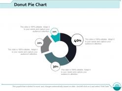 Donut pie chart investment ppt slides example introduction