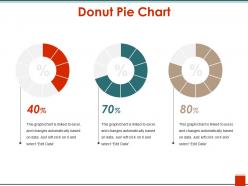 Donut pie chart ppt background template