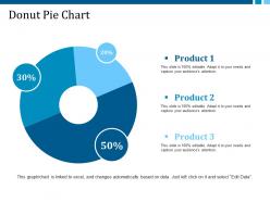 Donut pie chart ppt model clipart