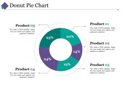 Donut pie chart ppt professional shapes