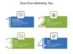 Door door marketing tips ppt powerpoint presentation professional topics cpb