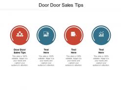 Door door sales tips ppt powerpoint presentation icon cpb