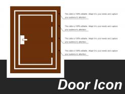 Door icon 10 ppt example file