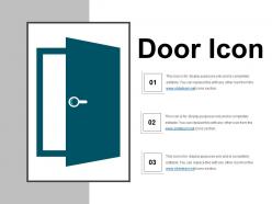 Door icon 3 powerpoint slide templates