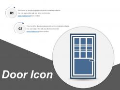 Door icon 7 ppt background designs