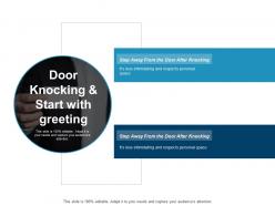 Door knocking and start with greeting ppt professional background designs
