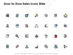 Door To Door Sales Icons Slide Checklist Rrows C593 Ppt Powerpoint Presentation Portfolio Show