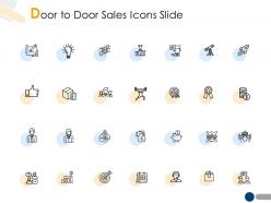 Door to door sales icons slide growth a207 ppt powerpoint presentation file diagrams