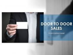 Door To Door Sales Powerpoint Presentation Slides