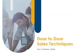 Door to door sales techniques powerpoint presentation slides