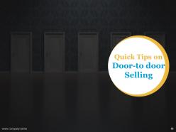 Door To Door Selling Powerpoint Presentation Slides