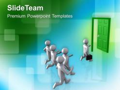 Door to new opportunities and success powerpoint templates ppt themes and graphics 0513