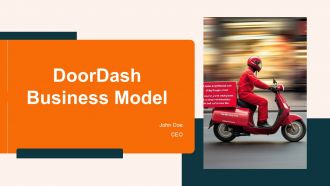 Doordash Business Model PPT Example ST AI