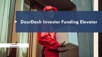 Doordash Investor Funding Elevator PPT Template ST AI