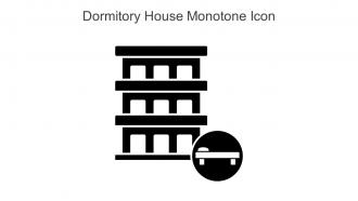 Dormitory House Monotone Icon In Powerpoint Pptx Png And Editable Eps Format