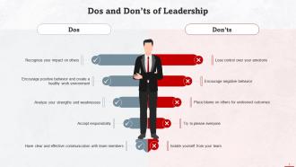 Dos And Does Not Of Leadership Training Ppt