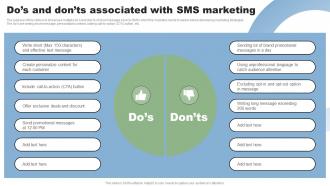 Dos And Donts Associated With SMS Marketing Direct Marketing Techniques To Reach New MKT SS V