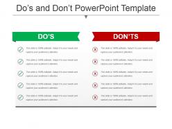 Dos and donts bullet points with tick mark icon ppt slide