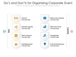 Dos And Donts For Organizing Corporate Event