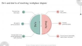 Dos And Donts Of Resolving Workplace Dispute