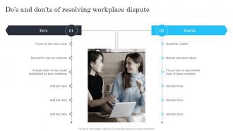 Dos and donts of resolving workplace dispute techniques for managing stress and conflict