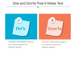 Dos and donts post it notes text powerpoint slide deck