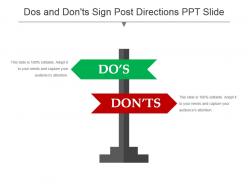 Dos And Donts Sign Post Directions Ppt Slide