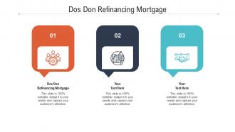 Dos don refinancing mortgage ppt powerpoint presentation icon samples cpb