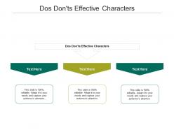 Dos don ts effective characters ppt powerpoint presentation icon images cpb