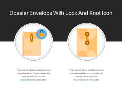 Dossier envelops with lock and knot icon
