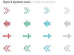 Dots design arrow direction display ppt icons graphics