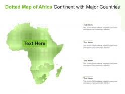 Dotted map of africa continent with major countries