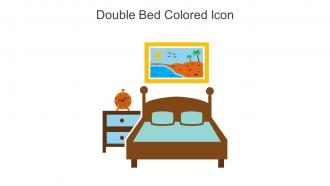 Double Bed Colored Icon In Powerpoint Pptx Png And Editable Eps Format