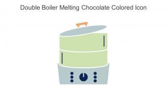 Double Boiler Melting Chocolate Colored Icon In Powerpoint Pptx Png And Editable Eps Format