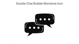 Double Chat Bubble Monotone Icon In Powerpoint Pptx Png And Editable Eps Format