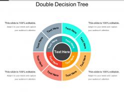 Double decision tree ppt infographic template