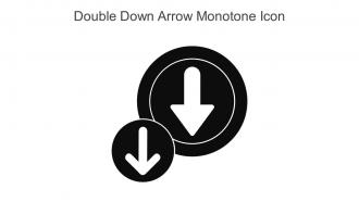 Double Down Arrow Monotone Icon In Powerpoint Pptx Png And Editable Eps Format