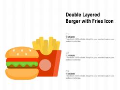 Double Layered Burger With Fries Icon