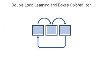 Double Loop Learning And Boxes Colored Icon In Powerpoint Pptx Png And Editable Eps Format
