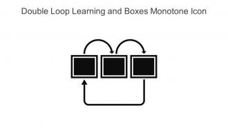 Double Loop Learning And Boxes Monotone Icon In Powerpoint Pptx Png And Editable Eps Format