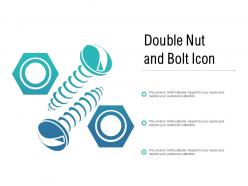 Double nut and bolt icon